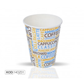 EKSTREM KARTON BARDAK 14OZ 25AD/PK 1000AD/40PK/KL