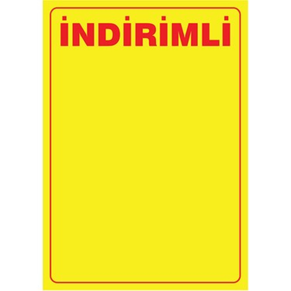 SARI İNDİRİM ETİKETİ NO:2