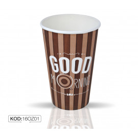 EKSTREM KARTON BARDAK 16OZ 25AD/PK 1000AD/40PK/KL