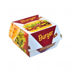 YÜKSEK KAPAK OLUKLU HAMBURGER KUTUSU 100AD/PK