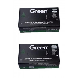 GREEN NİTRİL SİYAH MUAYENE ELDİVENİ (L) 20PK/KL