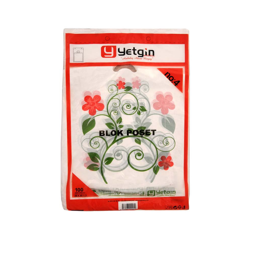 YETPACK EL GEÇME BLOK POŞET BEYAZ 30*45 (NO3) 100AD/PK 30PK/KL