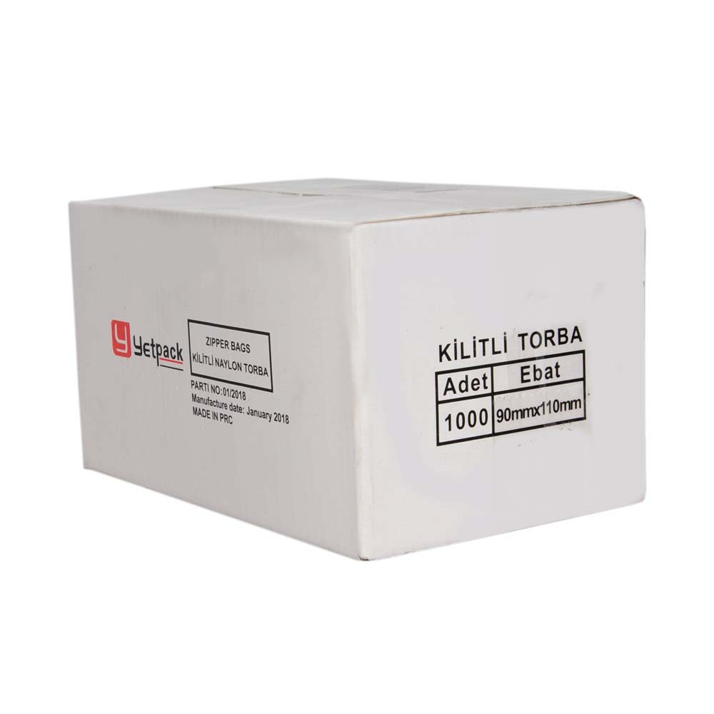 YETPACK KİLİTLİ TORBA 9*11 10AD/PK 12PK/KL