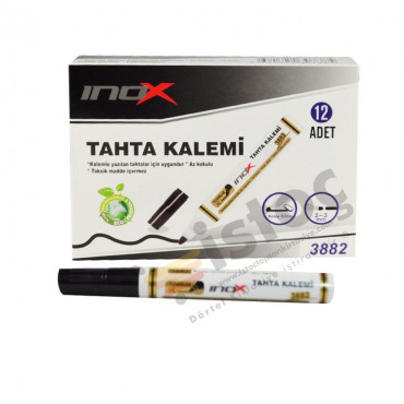 İNOX TAHTA KALEMİ SİYAH 12AD/PK