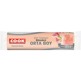 COOK ÇÖP POŞETİ BÜZGÜLÜ ORTA 55*60 (HANIMELİ) 15AD/PK 25PK/KL