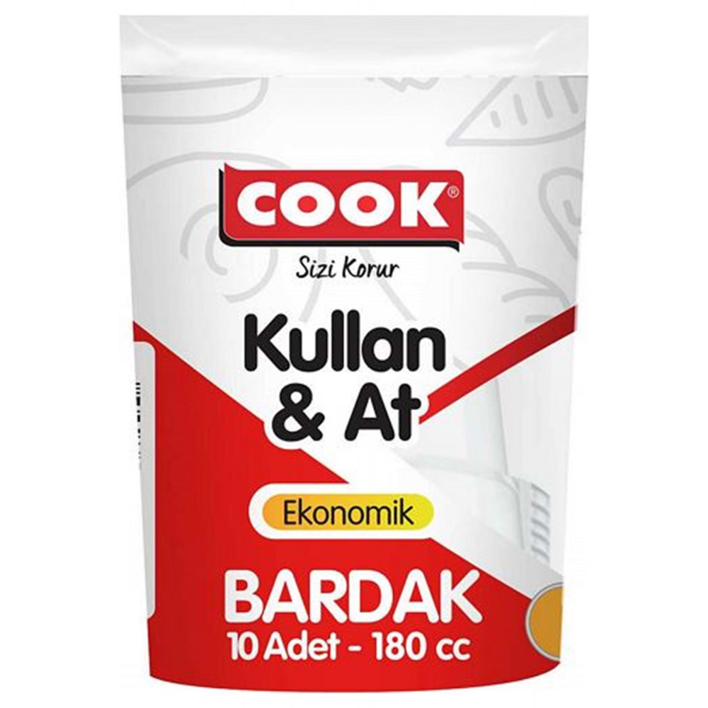 COOK EKO PLASTİK BARDAK 180CC 10LU 200PK/KL