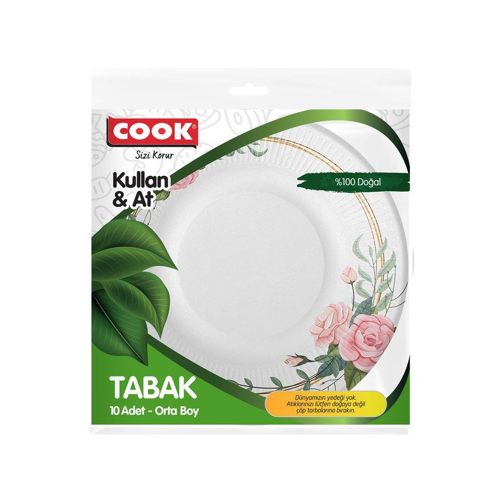 COOK KARTON TABAK ORTA BOY 19CM 10LU