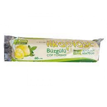 İLKA BÜZGÜLÜ ÇÖP POŞETİ ORTA BOY LİMON 55*60 50PK/KL