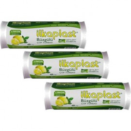 İLKA BÜZGÜLÜ ÇÖP POŞETİ BÜYÜK BOY LİMON 65*70 50PK/KL
