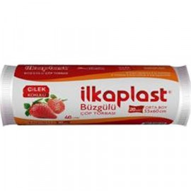 İLKA BÜZGÜLÜ ÇÖP POŞETİ BÜYÜK BOY ÇİLEK 65*70 50PK/KL