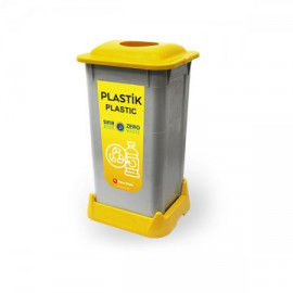 AFC SIFIR ATIK 70LT SARI-PLASTİL ATIK STANDLI