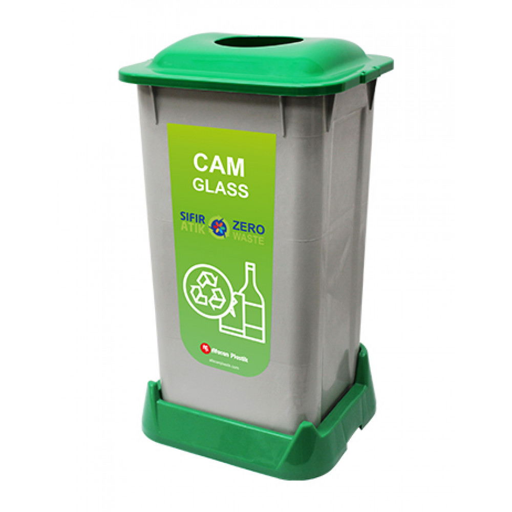 AFC SIFIR ATIK 70LT YEŞİL-CAM ATIK STANDLI