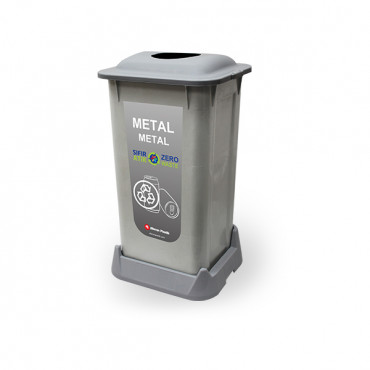 AFC SIFIR ATIK 70LT GRİ-METAL ATIK STANDLI