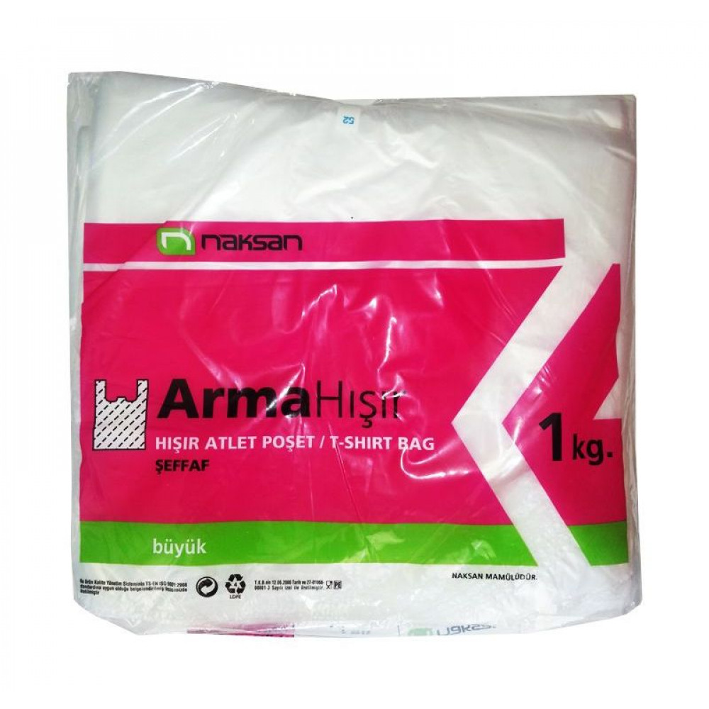 NKS HIŞIR  ATLET POŞET BÜYÜK ŞEFFAF 1KG/PK 10KG/KL