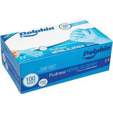 DOLPHİN MUAYENE ELDİVENİ PUDRASIZ NİTRİL MAVİ (M) 20PK/KL DOLPHİN MUAYENE ELDİVENİ PUDRASIZ NİTRİL MAVİ (M) 20PK/KL