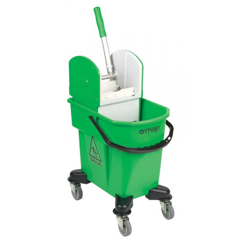 ERMOP TEK BÖLMELİ PRESLİ KOVA PLS. YEŞİL 20 LT.