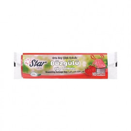STR BÜZGÜLÜ ÇÖP POŞETİ ORTA BOY ÇİLEK 55*60 50AD/KL
