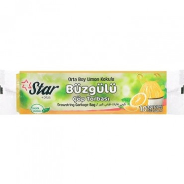 STR BÜZGÜLÜ ÇÖP POŞETİ ORTA BOY LİMON 55*60 50AD/KL