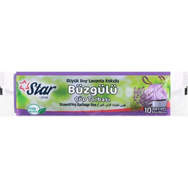 STR BÜZGÜLÜ ÇÖP POŞETİ BÜYÜK BOY LAVANTA 65*70 50AD/KL