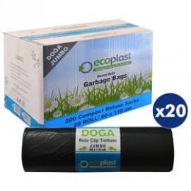 ECO ÇÖP POŞETİ JUMBO SİYAH 500GR 80*110 10AD/PK 20PK/KL