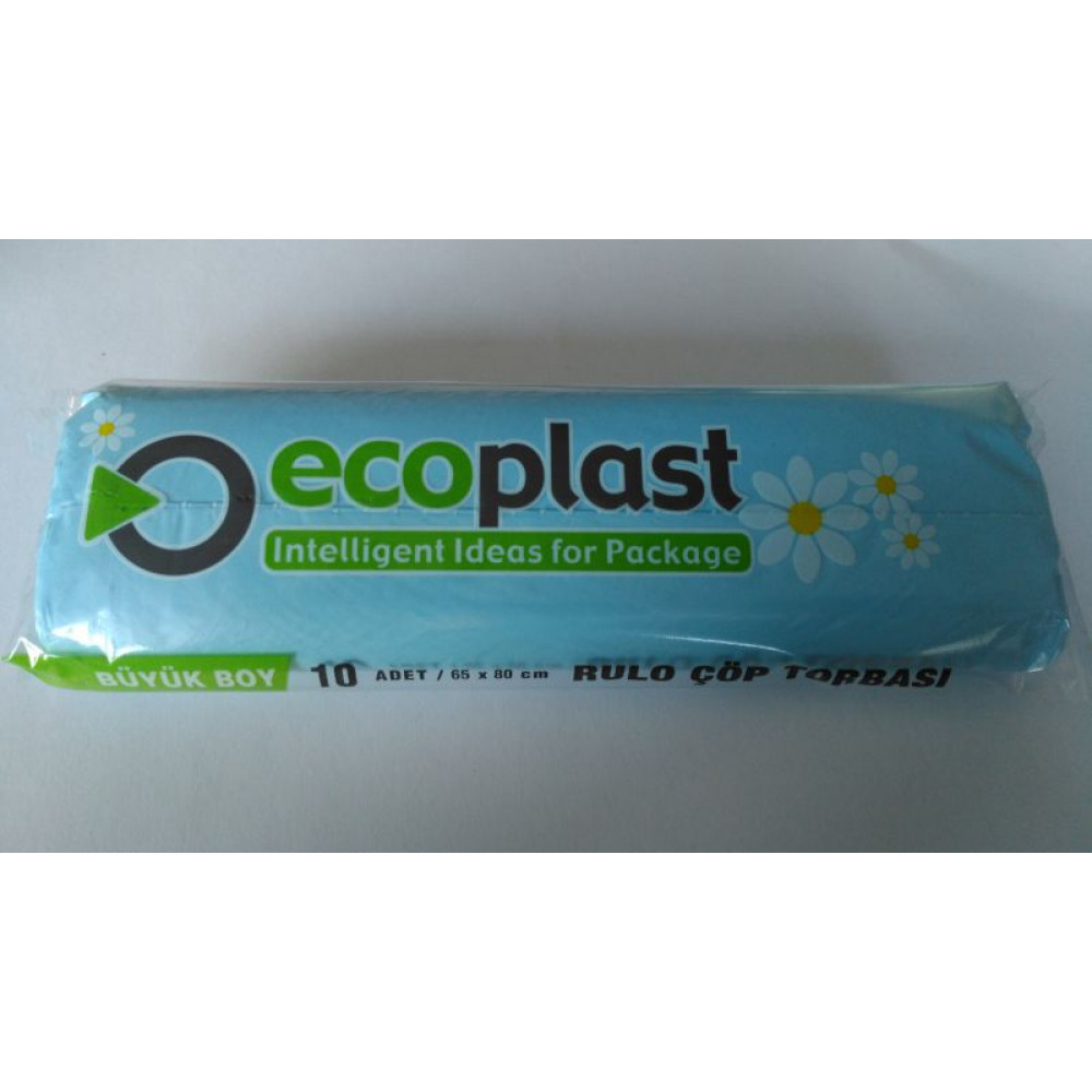 ECO ÇÖP POŞETİ BÜYÜK MAVİ 65*80CM 10AD/PK 50PK/KL