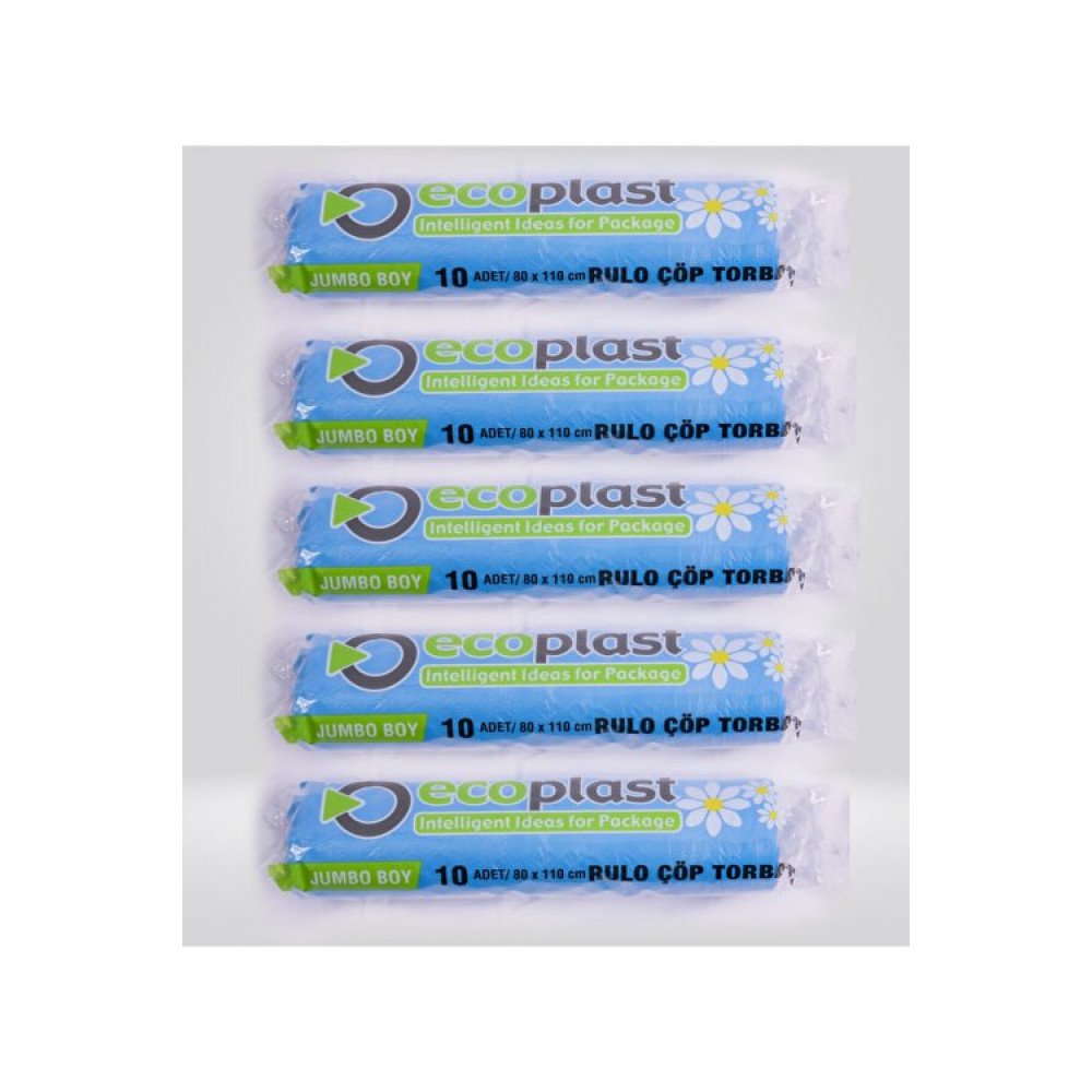 ECO ÇÖP POŞETİ JUMBO MAVİ 80*110CM 10AD/PK 25PK/KL