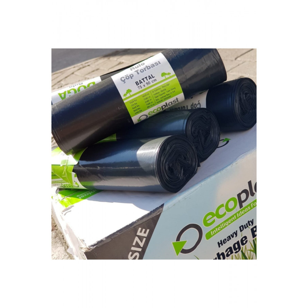 ECO ÇÖP POŞETİ BATTAL SİYAH 75*90